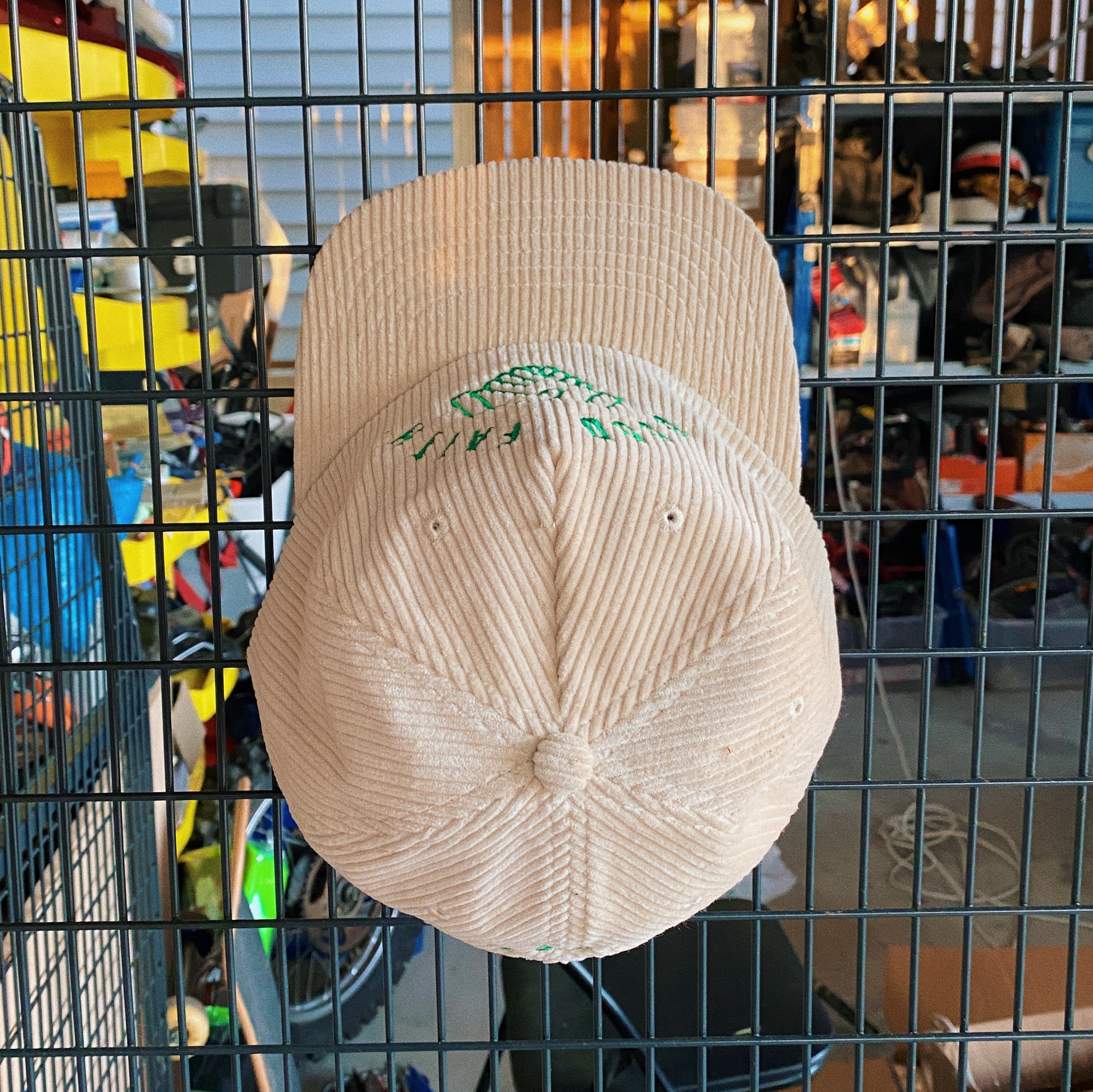Good Faith Standard Corduroy Snapback Hat Cream/Green
